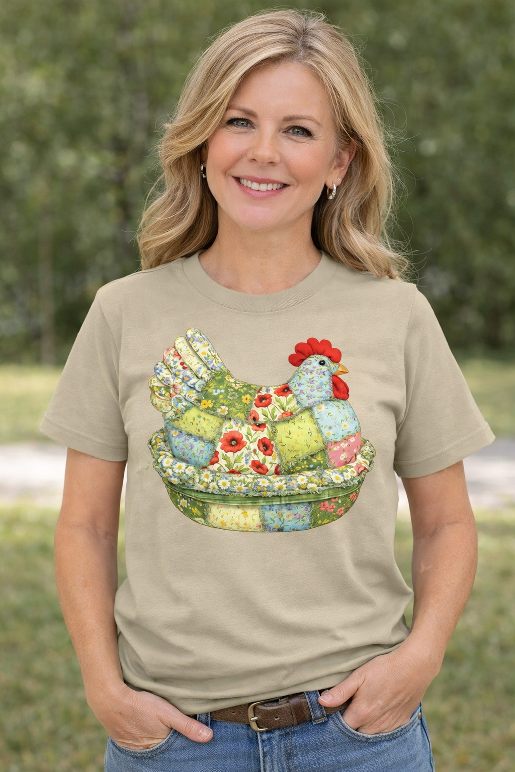 Patchwork Hen Tee