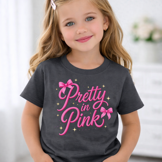 Youth Pretty in Pink Girls Graphic Tee 🎀